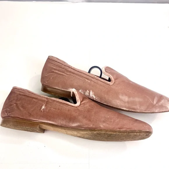 Vince Women Bray Velvet Smoking Slippers Flats Loafers Blush Pink Shoe sz 7.5 - Picture 10 of 17